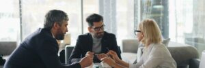 Executives in a strategy meeting